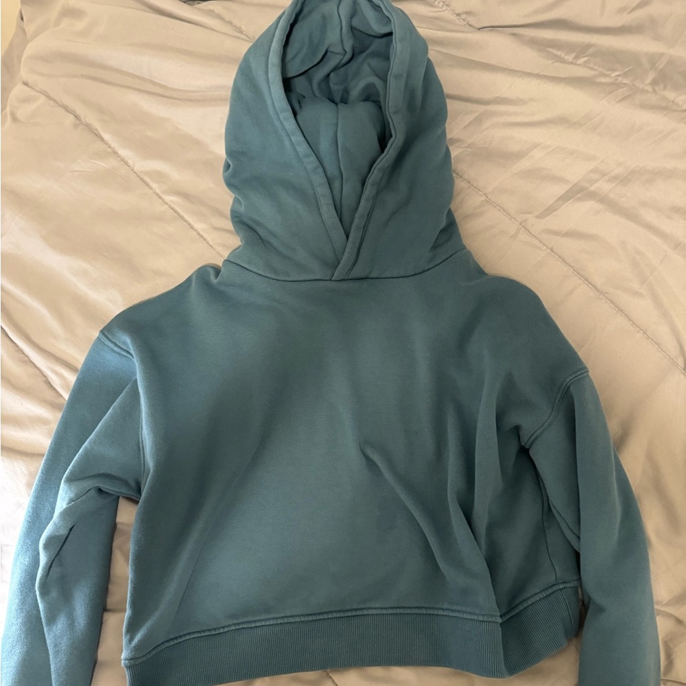 Aqua colored hoodie